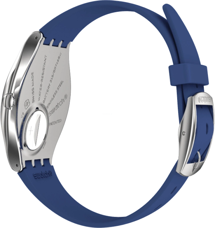 Swatch,SKIN 38mm,38mm,Blue,Sapphire,Crystal Glass,SYXS132