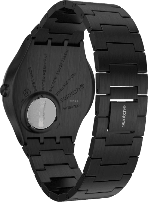 Swatch,SKIN ,Stainless Steel,Black,SS07B100G