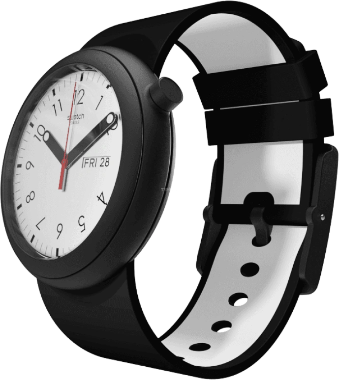 Swatch,Originals 45mm,45mm,Plastic,White,PNB700