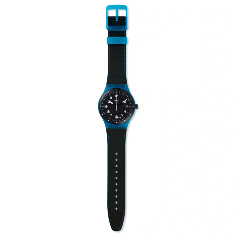 Swatch,Sistem 51 42mm,42mm,Plastic,Black,Automatic,Day,90hours,SUTS402