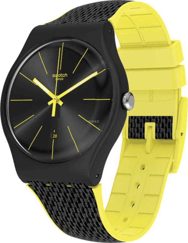 Swatch,Originals 41mm,41mm,Plastic,Black,SUOB406