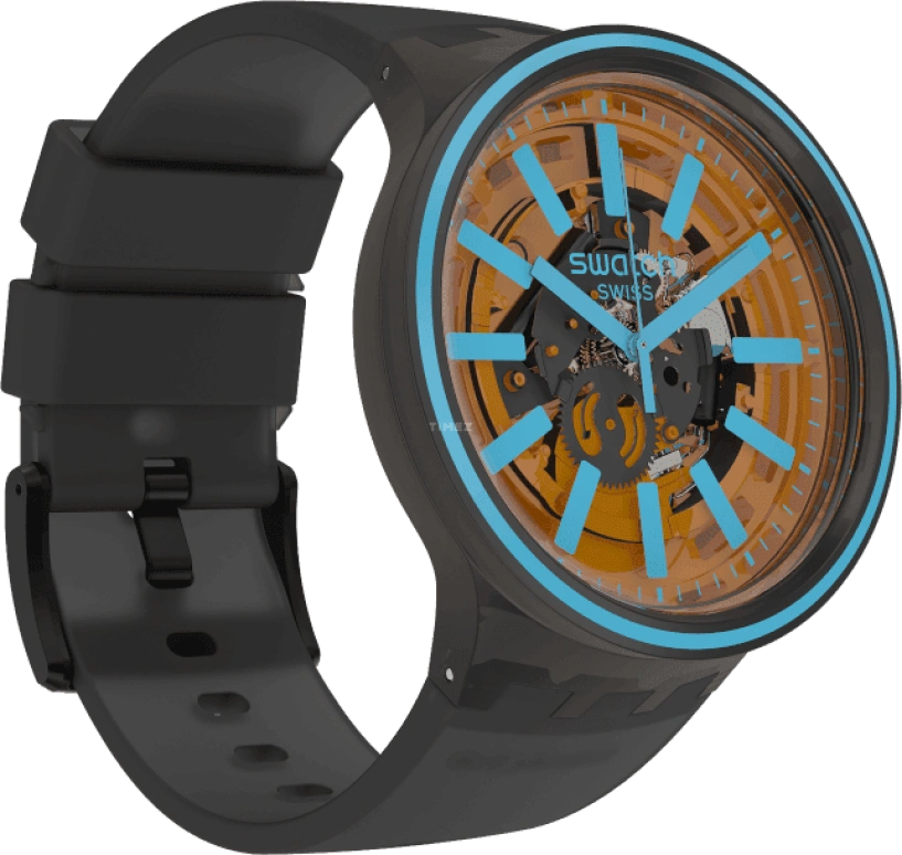 Swatch,THE BOLD 47mm,47mm,Plastic,Coffee,Brown,SO27B112