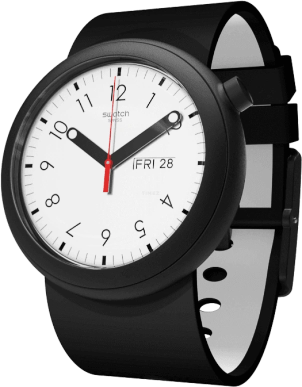 Swatch,Originals 45mm,45mm,Plastic,White,PNB700