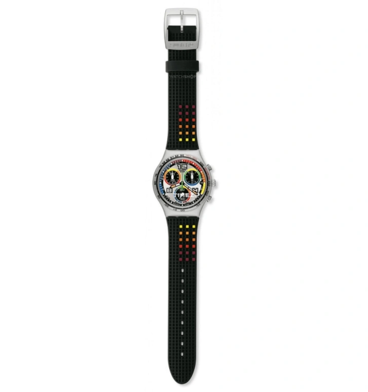 Swatch,Other ,Aluminium,Multi-Color,Quartz,Chronograph,Day,YCS4050