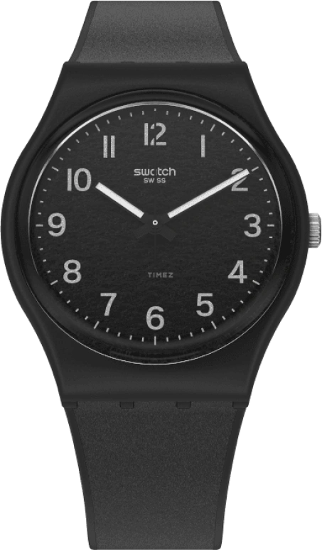 Swatch,Originals 34mm,34mm,Plastic,Black,GB326
