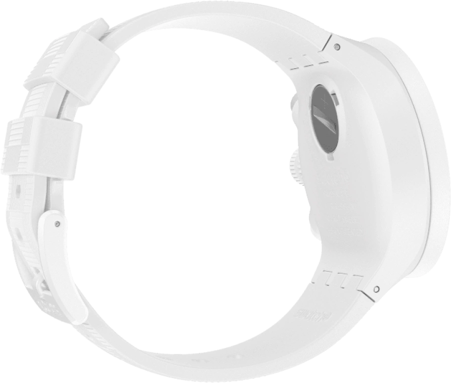 Swatch,THE BOLD 47mm,47mm,Plastic,White,Sapphire,Crystal Glass,SB02W400