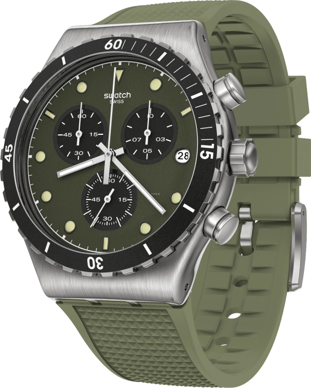Swatch,IRONY 43mm,43mm,Stainless Steel,Green,YVS488