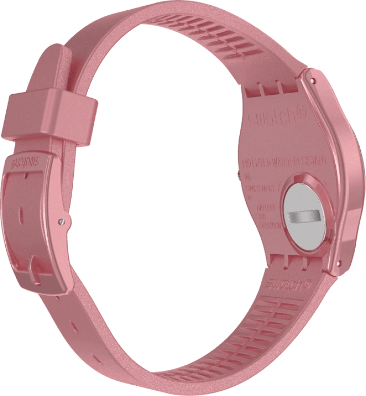 Swatch,Originals 34mm,34mm,Plastic,Pink,Sapphire,Crystal Glass,GP404
