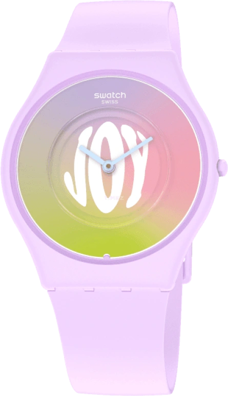 Swatch,SKIN 34mm,34mm,Ceramic,Multi-Color,Quartz,Round,Pink,SS09V101