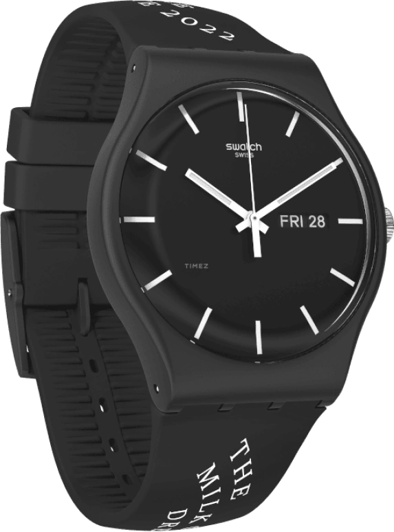 Swatch,Originals 41mm,41mm,Plastic,Black,SUOB720R