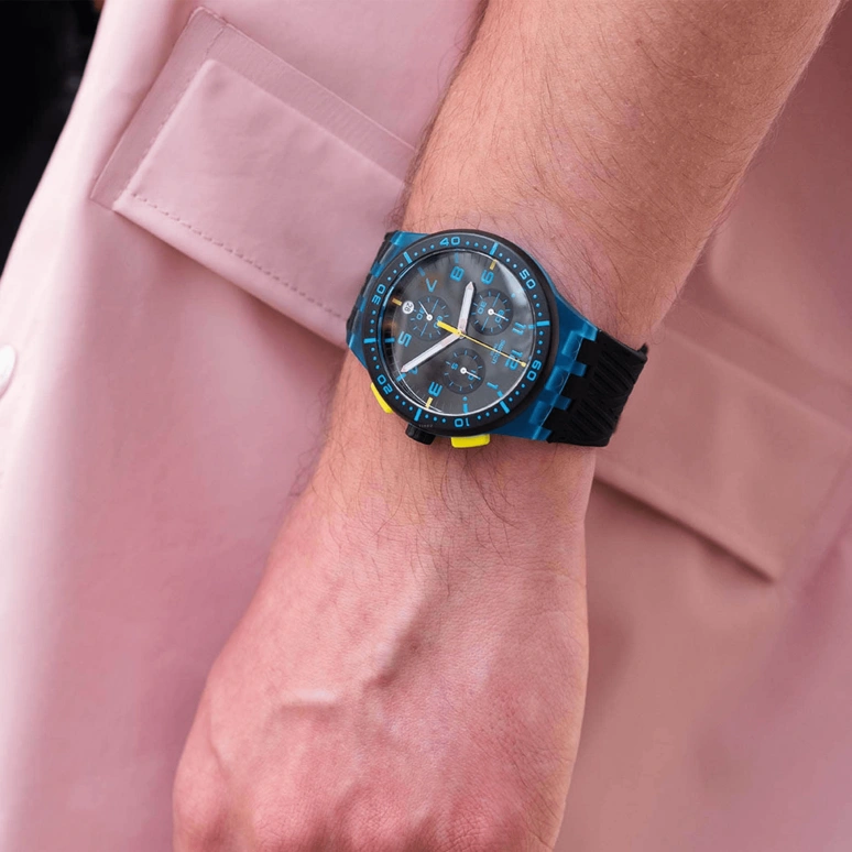 Swatch,Originals 42mm,42mm,Plastic,Black,SUSS402