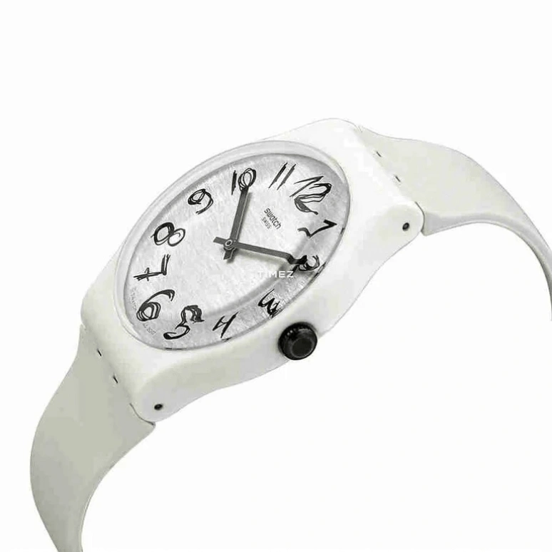 Swatch,Originals 41mm,41mm,Plastic,Grey,Quartz,Round,White,SUOW153