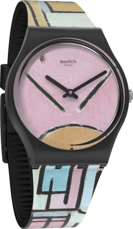 Swatch,Originals 34mm,34mm,Plastic,Pink,Closed,GZ350