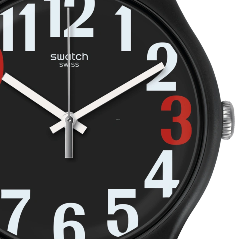 Swatch,Originals 41mm,41mm,Plastic,Black,SUOZ322