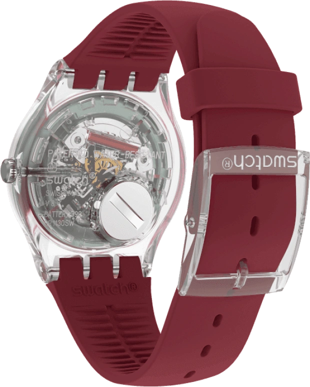 Swatch,Originals 41mm,41mm,Plastic,Pink,Sapphire,Crystal Glass,SUOK717