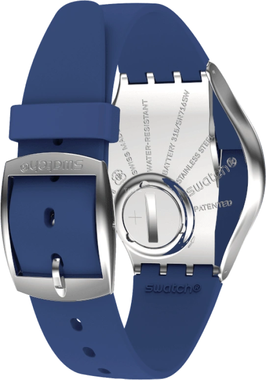 Swatch,SKIN 38mm,38mm,Blue,Sapphire,Crystal Glass,SYXS132