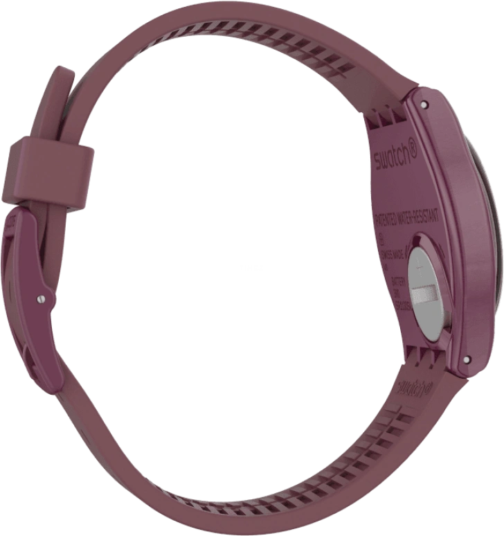 Swatch,Originals 34mm,34mm,Plastic,Purple Red,Closed,GR405
