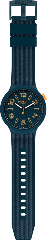 Swatch,THE BOLD 47mm,47mm,Plastic,Blue,Sapphire,Crystal Glass,Closed,SO27N107