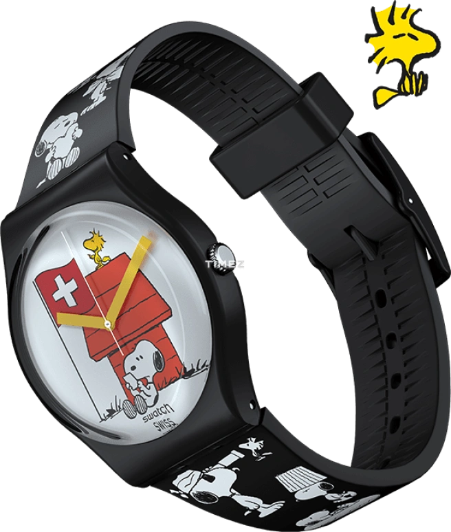 Swatch,Other 34mm,34mm,Bio-sourced,White,Red,Multi-Color,Quartz,Sapphire,Crystal Glass,Round,SO28Z107