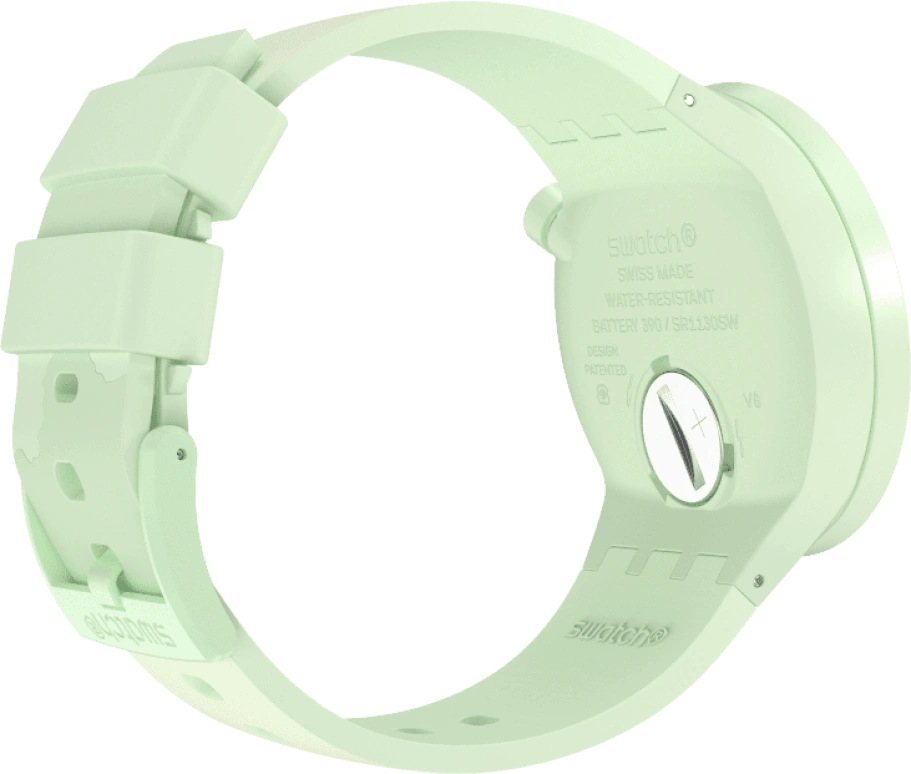 Swatch,THE BOLD 47mm,47mm,Bioceramic,Ceramic,Green,Quartz,Sapphire,Crystal Glass,Round,SB03G100