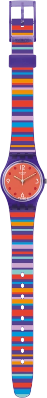 Swatch,Originals 25mm,25mm,Plastic,Orange,Quartz,Tonneau,Purple,LV119