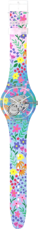 Swatch,Other 41mm,41mm,Plastic,Multi-Color,Quartz,Sapphire,Crystal Glass,Colorful,SUOK145,SUOK145-052