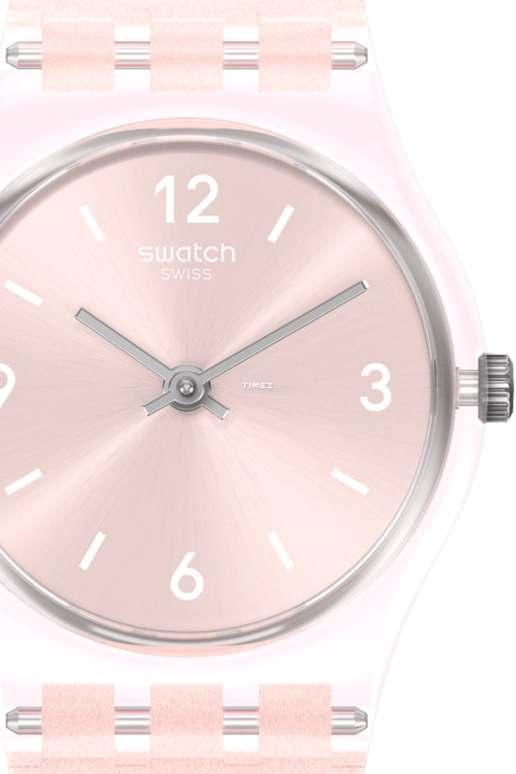Swatch,Other 25mm,25mm,Plastic,Pink,Quartz,Tonneau,LP159