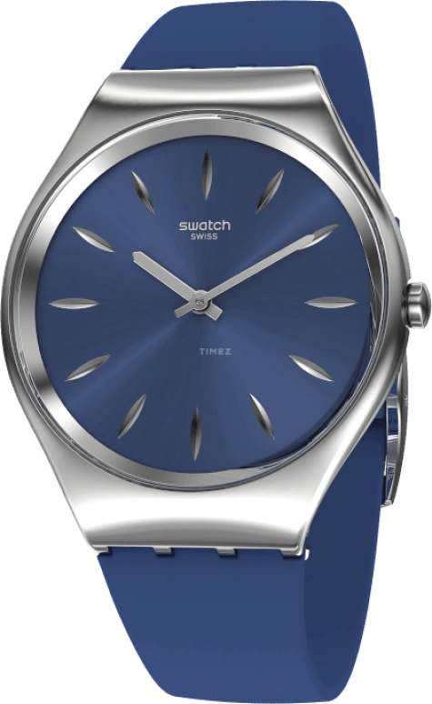 Swatch,SKIN 38mm,38mm,Blue,Sapphire,Crystal Glass,SYXS132