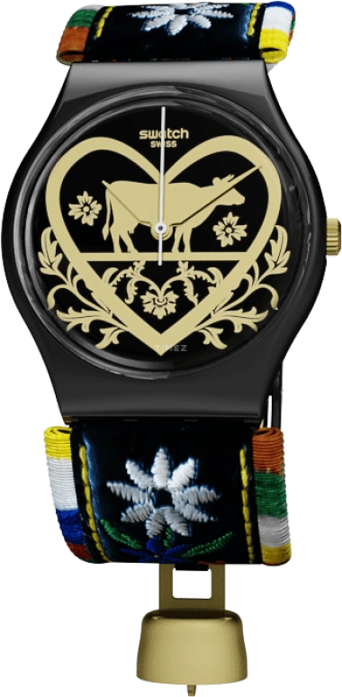 Swatch,Originals 34mm,34mm,Plastic,Black,GB285