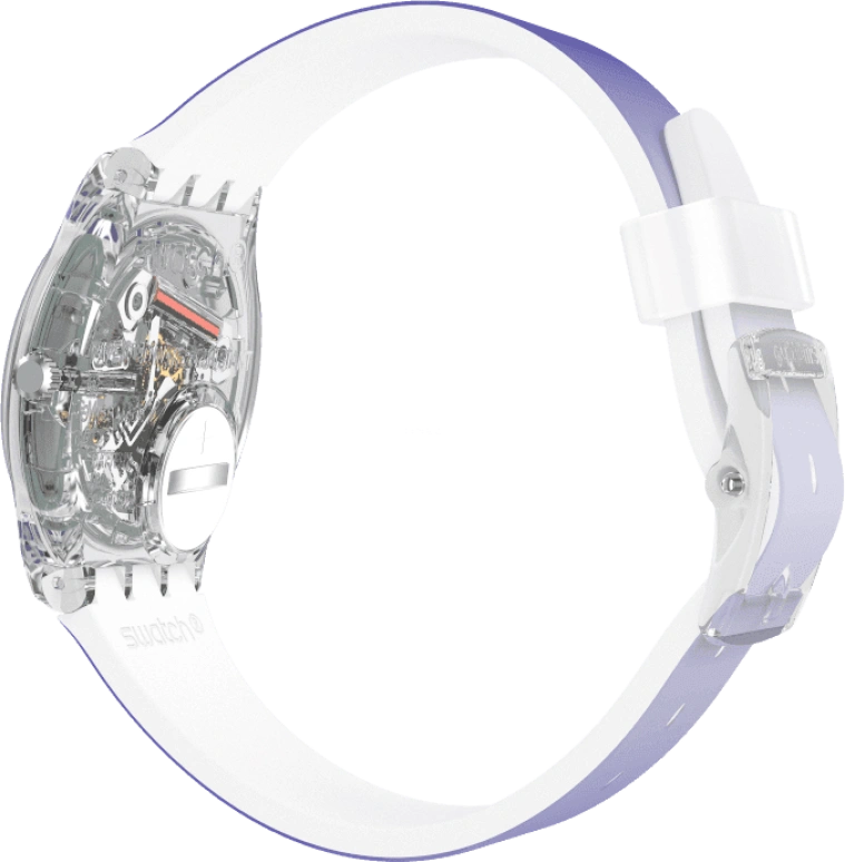 Swatch,Originals 34mm,34mm,Plastic,Purple,Green,Sapphire,Crystal Glass,GE718