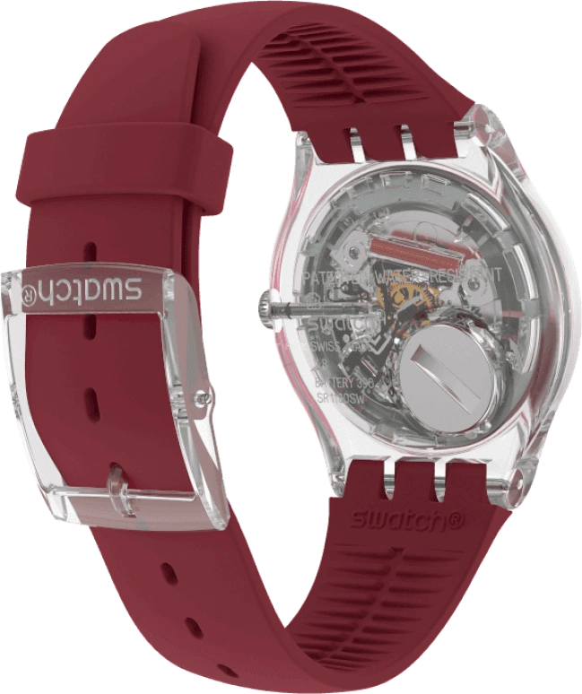 Swatch,Originals 41mm,41mm,Plastic,Pink,Sapphire,Crystal Glass,SUOK717