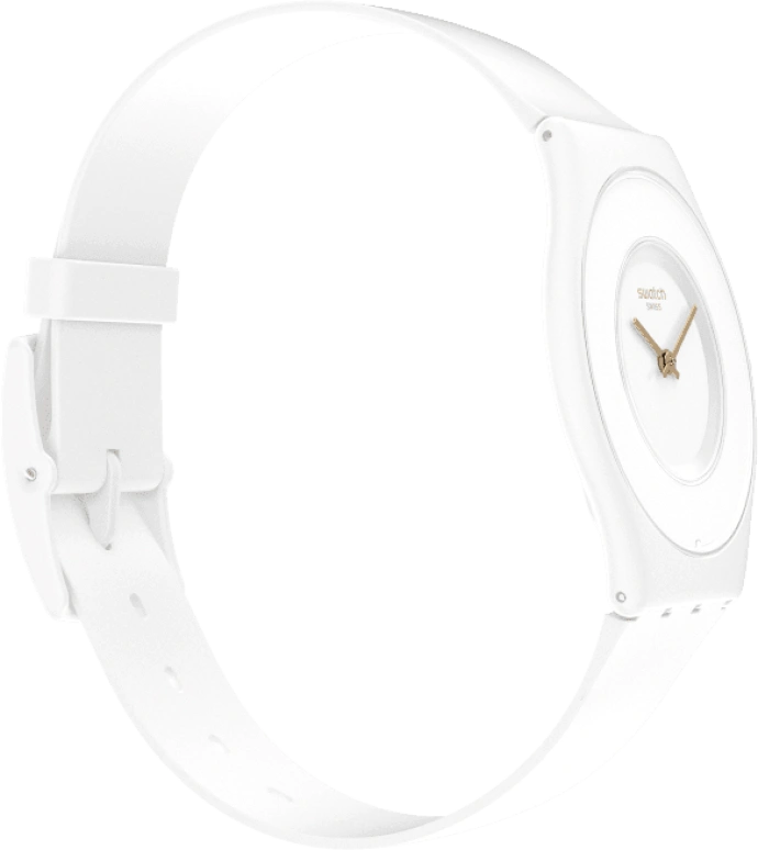 Swatch,SKIN 34mm,34mm,Ceramic,White,Quartz,SS09W100