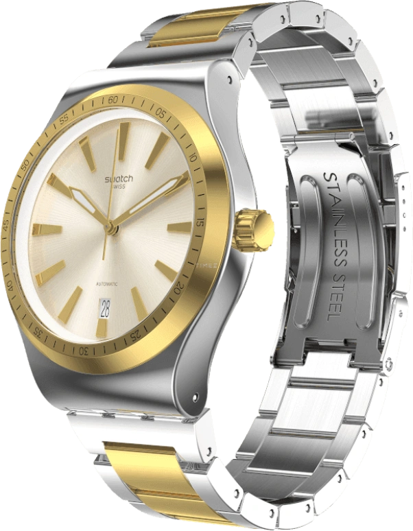 Swatch,IRONY 42mm,42mm,Gold,Open,YIS429G