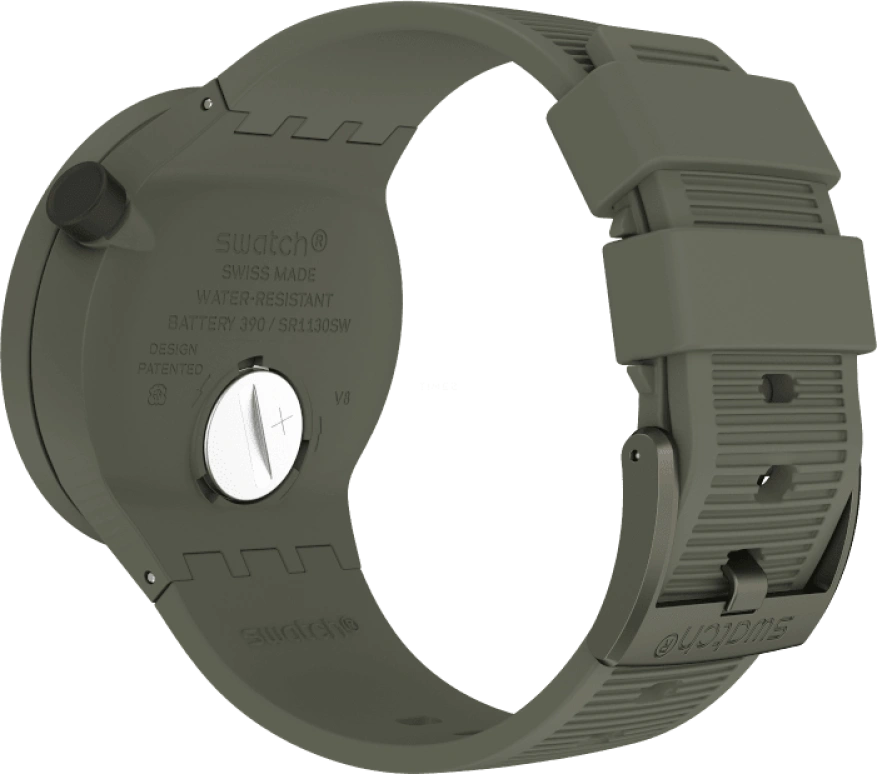 Swatch,THE BOLD 47mm,47mm,Plastic,Green,Sapphire,Crystal Glass,SO27M105