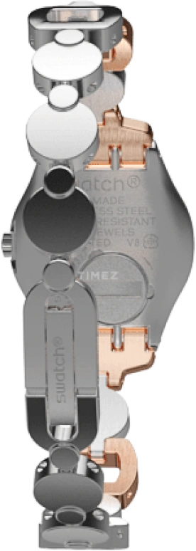 Swatch,IRONY 25mm,25mm,Stainless Steel,Cream,Quartz,Round,Silver,YSS234G