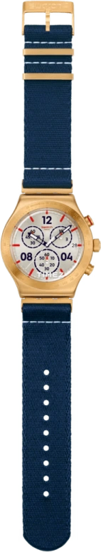 Swatch,IRONY 43mm,43mm,Stainless Steel,Cream,Quartz,Chronograph,Day,YVG419