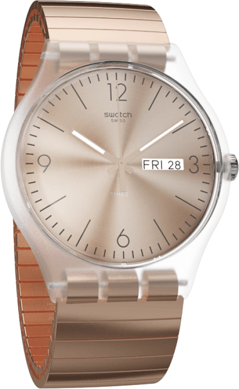 Swatch,Originals 41mm,41mm,Plastic,Gold,SUOK707