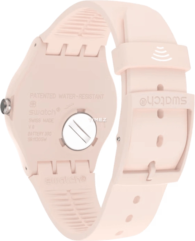 Swatch,Originals 41mm,41mm,Plastic,White,Pink,Quartz,Tonneau,Pink,SVIP101,SVIP101-5300