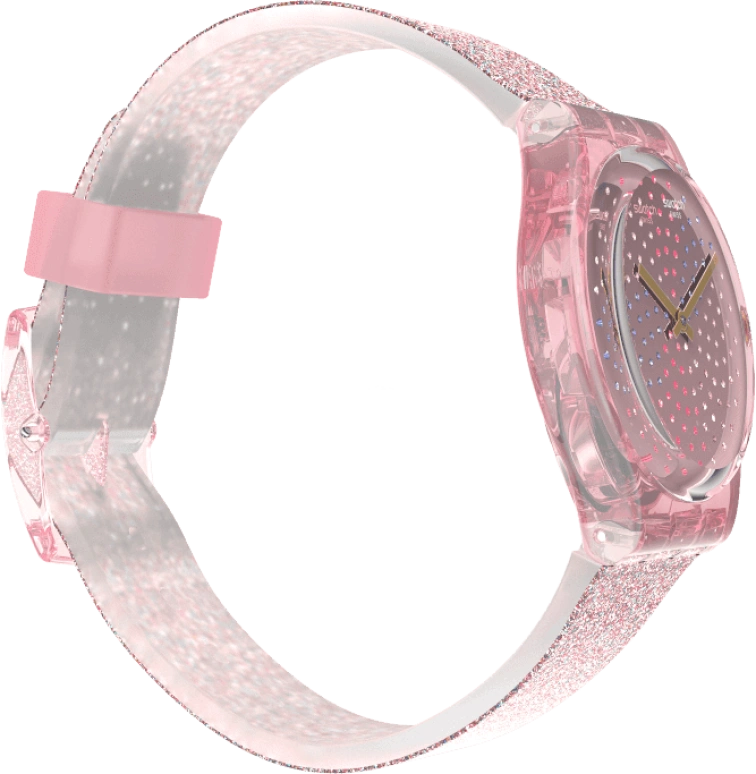 Swatch,Originals 34mm,34mm,Plastic,Pink,Sapphire,Crystal Glass,GP168