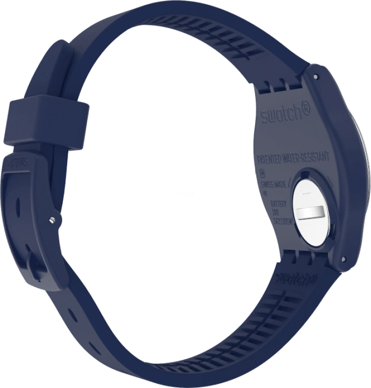 Swatch,Originals 39.20mm,39.20mm,Plastic,Blue,Sapphire,Crystal Glass,Closed,GN726