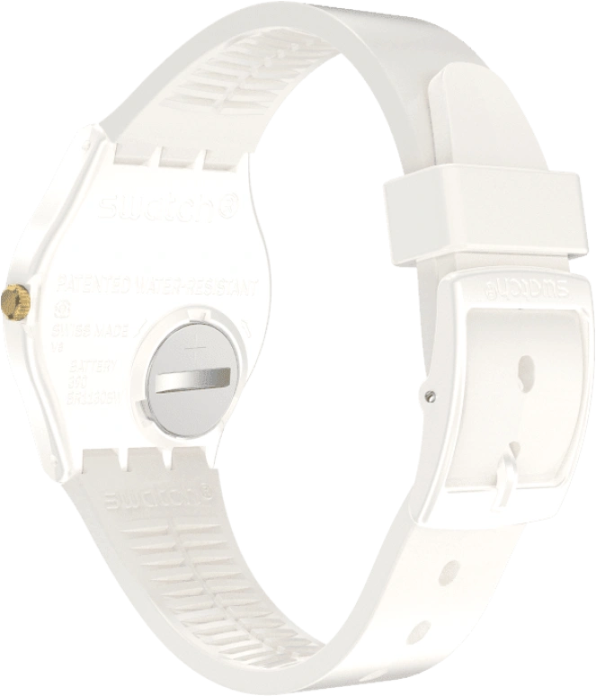 Swatch,Other 34mm,34mm,Plastic,White,Sapphire,Crystal Glass,GZ711