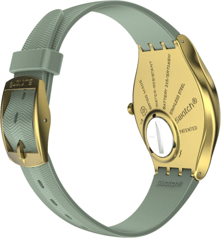 Swatch,SKIN 38mm,38mm,Gold,Closed,SYXG113