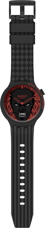 Swatch,THE BOLD 47mm,47mm,Plastic,Black,Quartz,Round,SB01B128
