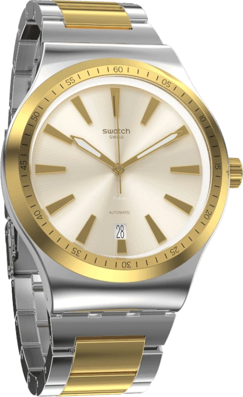 Swatch,IRONY 42mm,42mm,Gold,Open,YIS429G