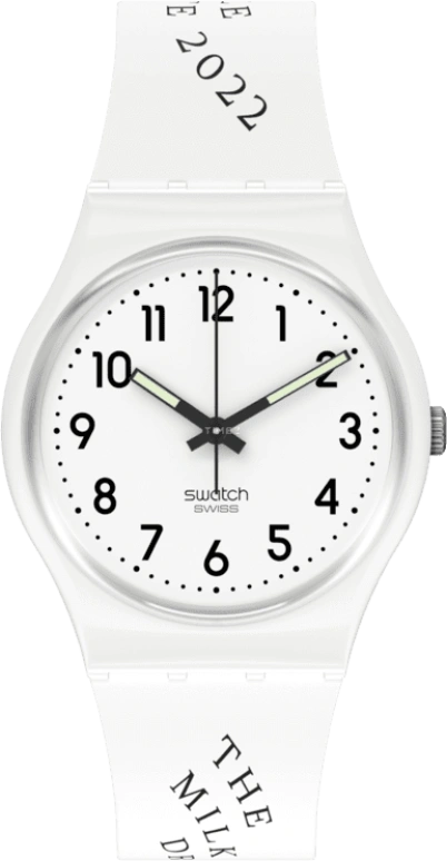 Swatch,Originals 34mm,34mm,Plastic,White,Quartz,Round,GW151R