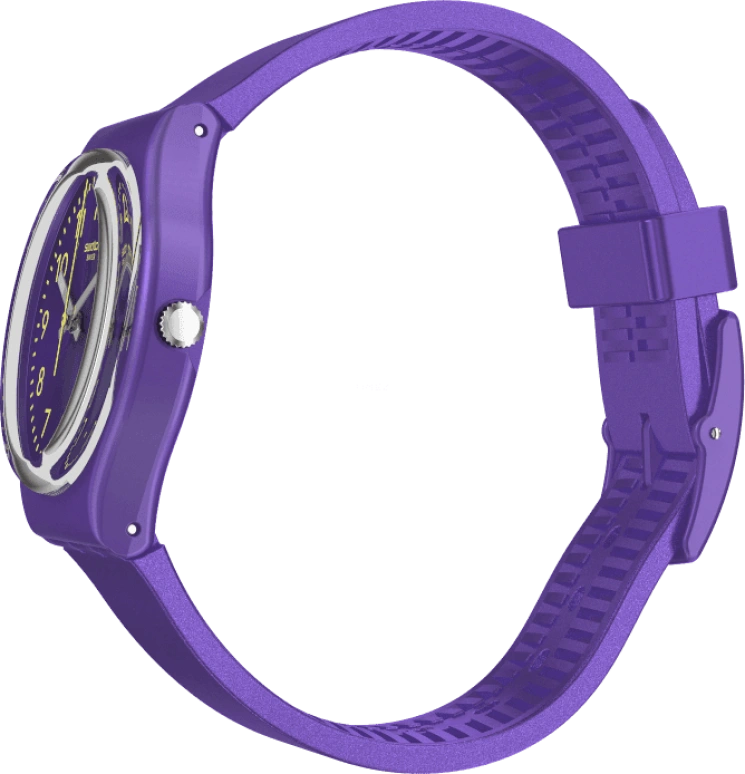 Swatch,Originals 34mm,34mm,Plastic,Purple,GV402