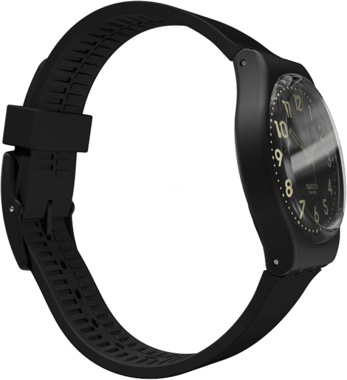 Swatch,Originals 34mm,34mm,Plastic,Black,Quartz,Round,GB274