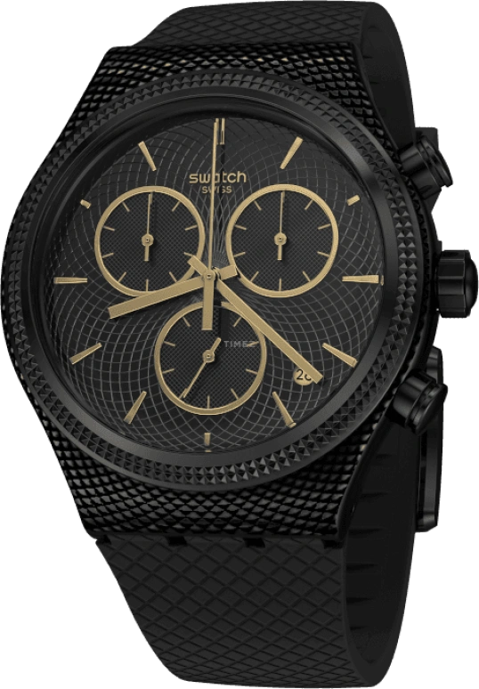 Swatch,IRONY 43x49mm,43x49mm,Black,YVB408