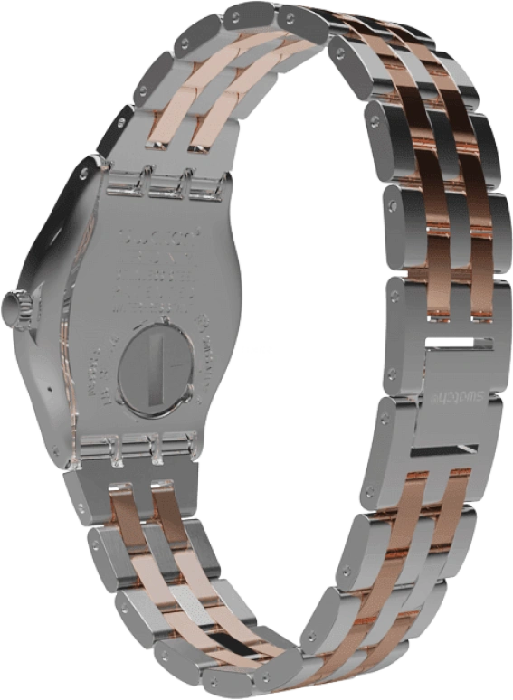 Swatch,IRONY 33mm,33mm,Stainless Steel,Silver White,Quartz,Day,Round,YLS454G