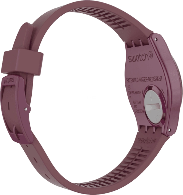 Swatch,Originals 34mm,34mm,Plastic,Purple Red,Closed,GR405